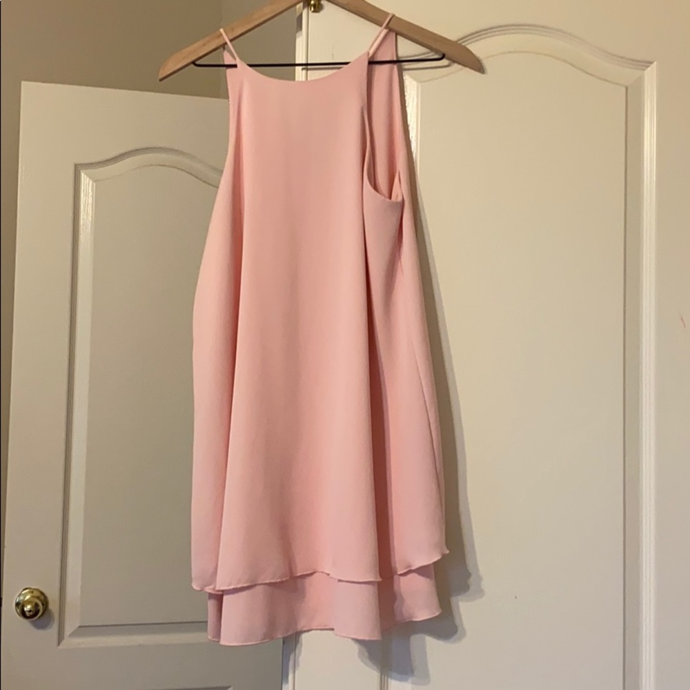 Impressions Blush High Neck Sleeveless Dress - Picture 1 of 5